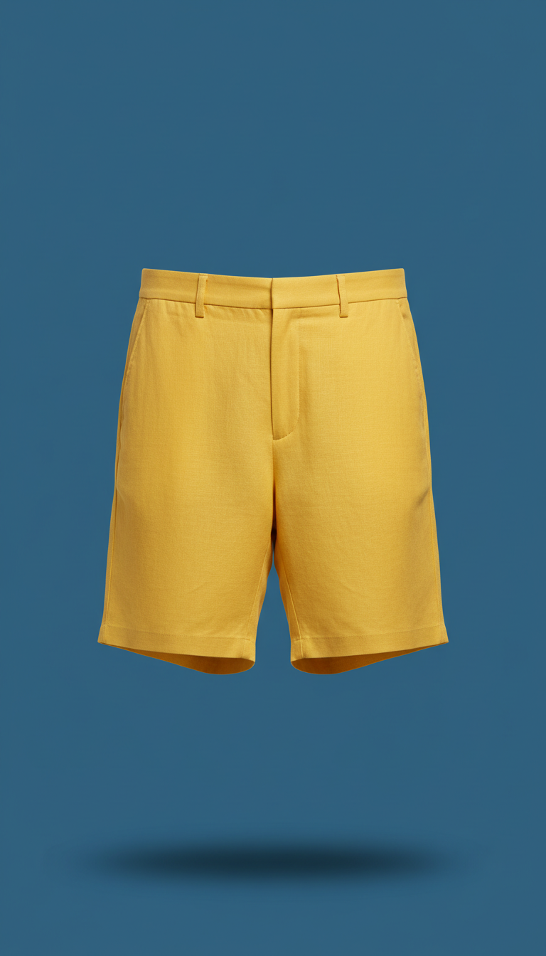 Sunburst Yellow linen shorts