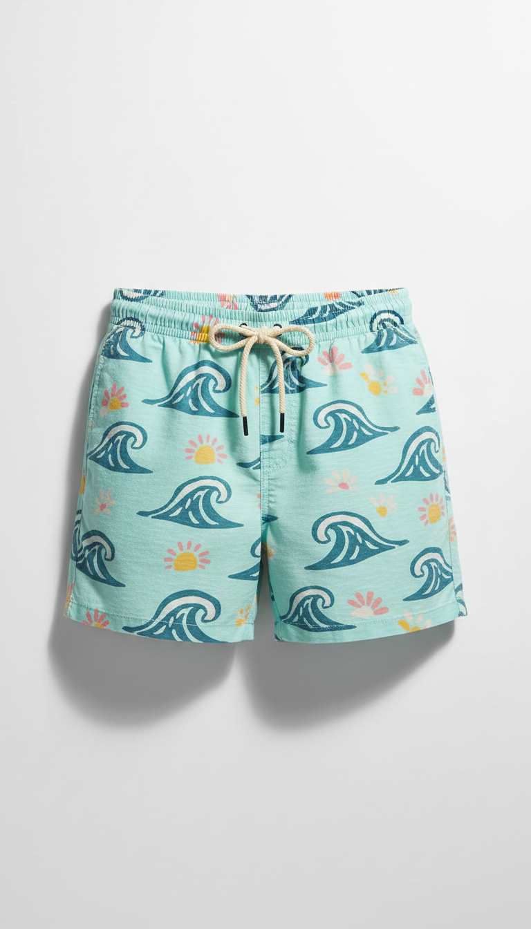 Beach Foam cotton swim trunks
