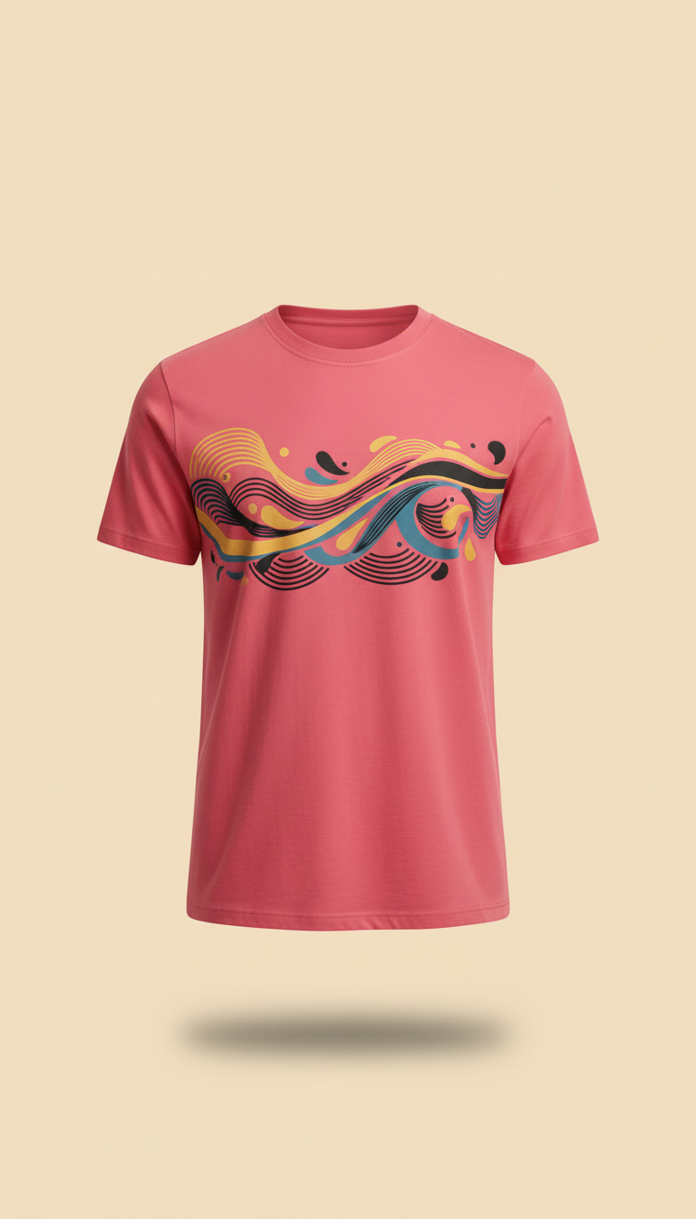 Wave Red graphic t-shirt